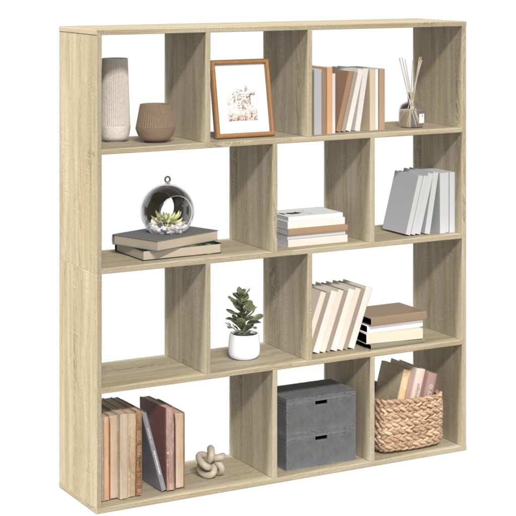 Bibliotecă, stejar Sonoma, 132x29x141,5 cm, lemn prelucrat