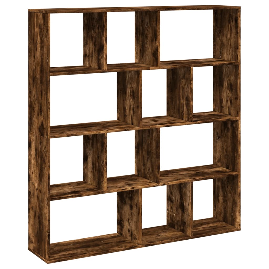 Bibliotecă, stejar fumuriu, 132x29x141,5 cm, lemn prelucrat