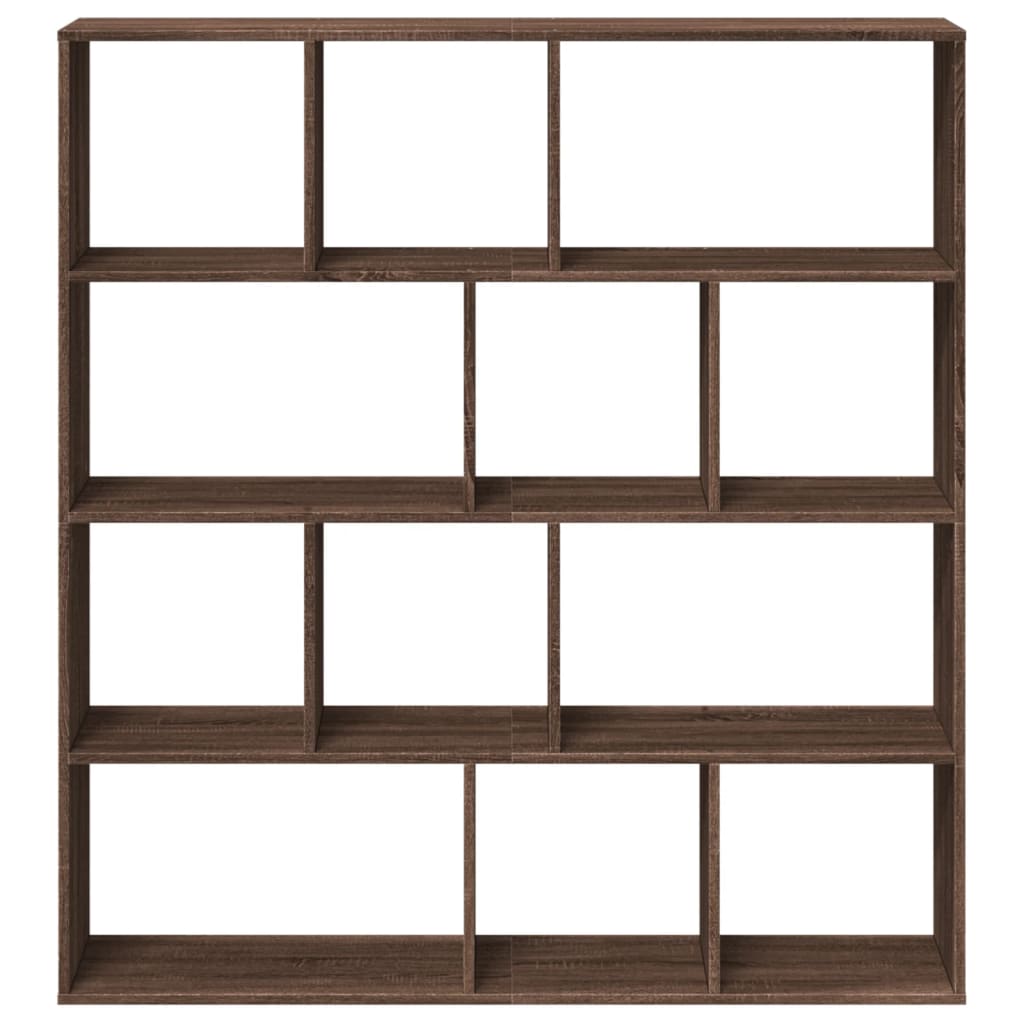Bibliotecă, stejar maro, 132x29x141,5 cm, lemn prelucrat