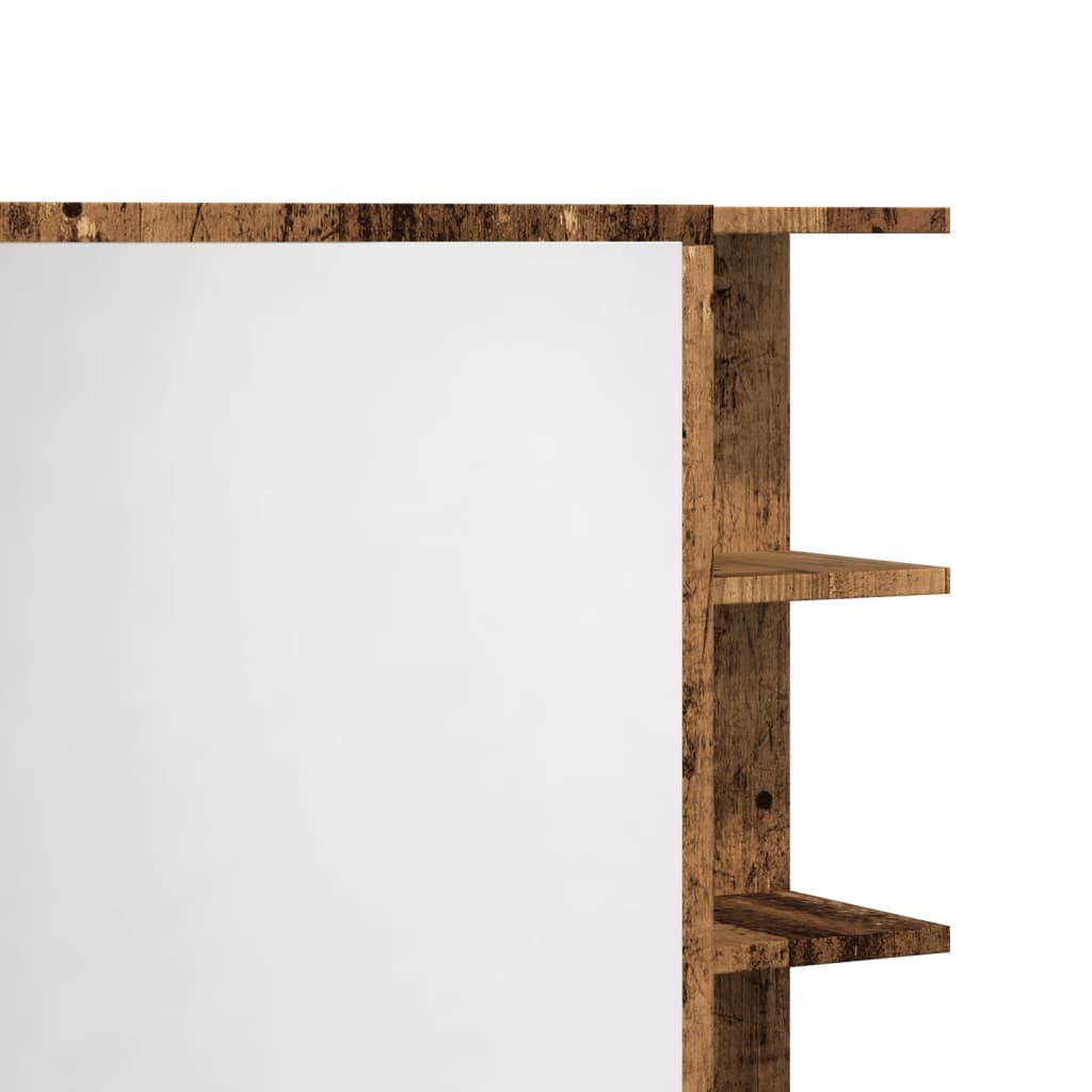 Dulap baie cu oglindă lemn vechi 62,5x20,5x64 cm lemn prelucrat