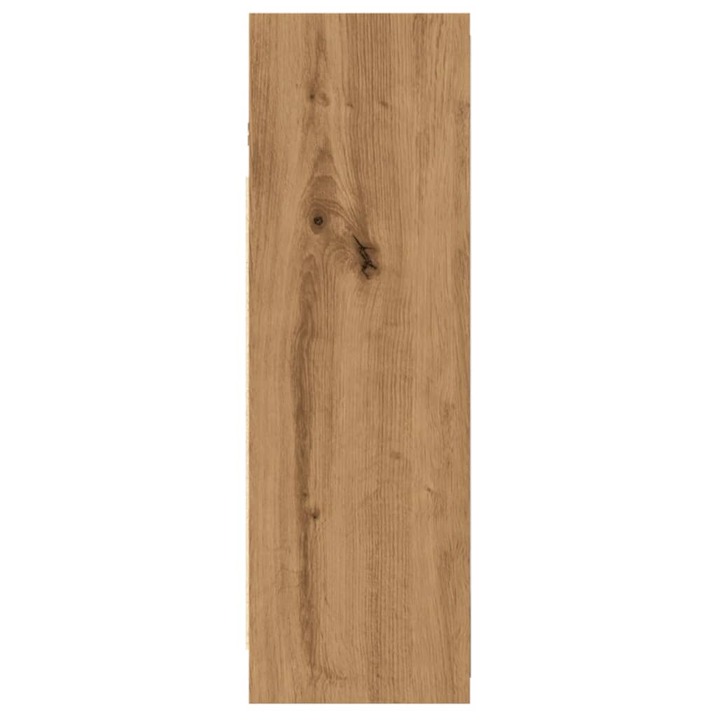 Dulap baie cu oglindă, stejar artizanal, 62,5x20,5x64 cm lemn