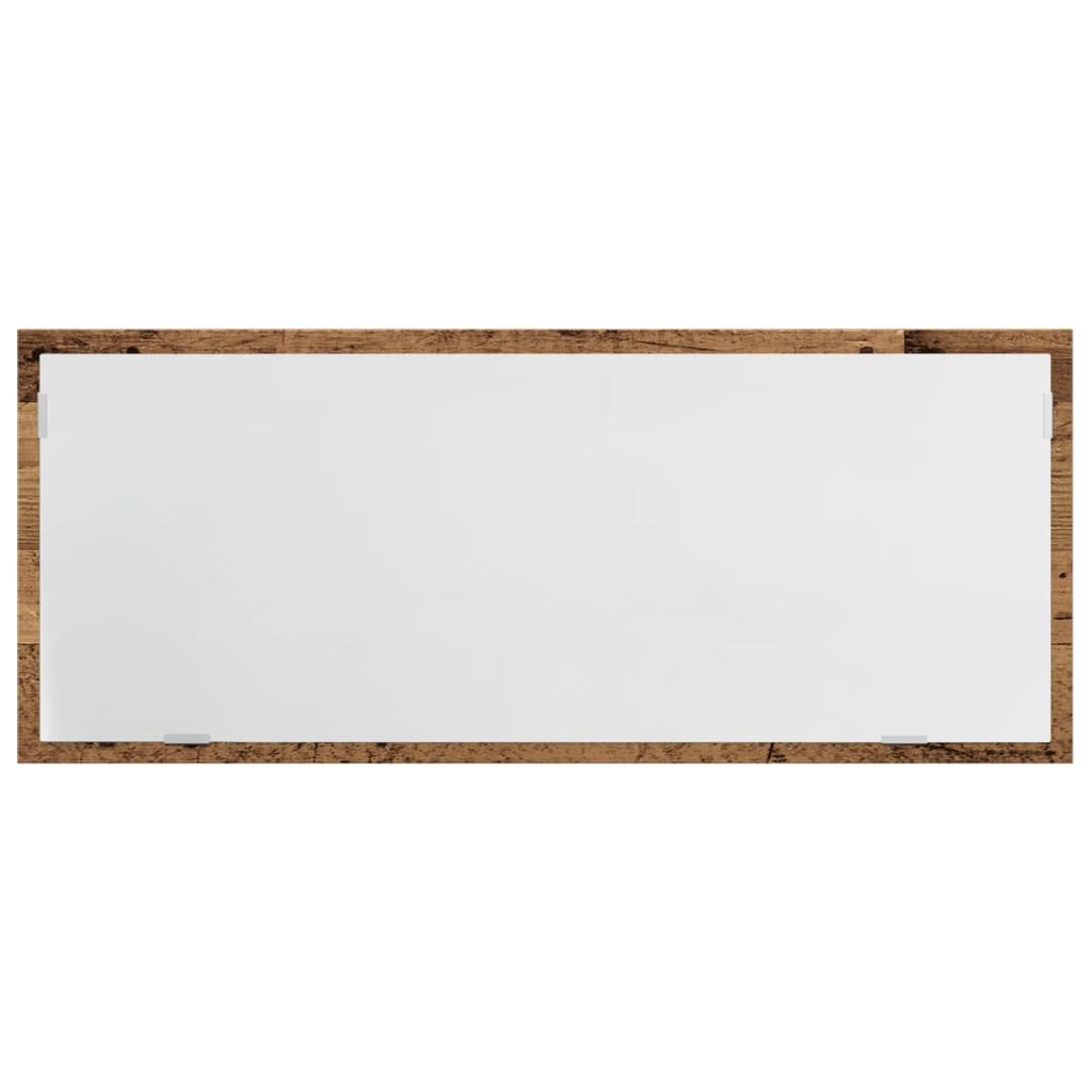 Oglindă de baie LED lemn vechi, 100x8,5x37 cm lemn prelucrat