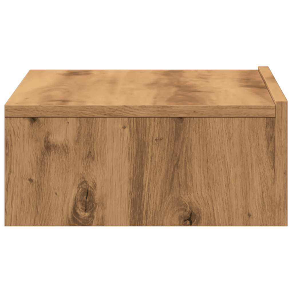 Comode TV cu lumini LED 2 buc., stejar artizanal, 60x35x15,5 cm