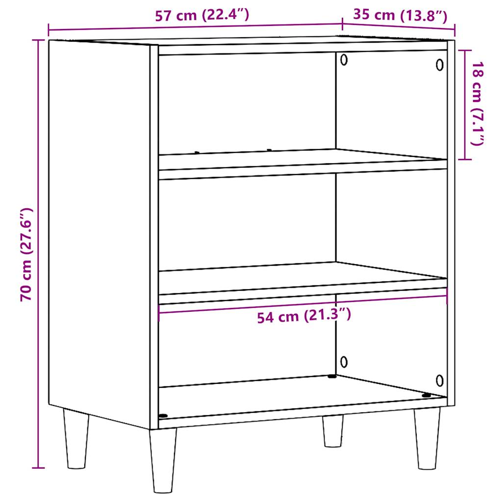 Dulap, lemn vechi, 57x35x75 cm, lemn prelucrat