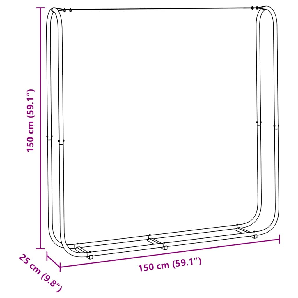 Suport pentru lemne de foc 150x25x150 cm Oțel galvanizat