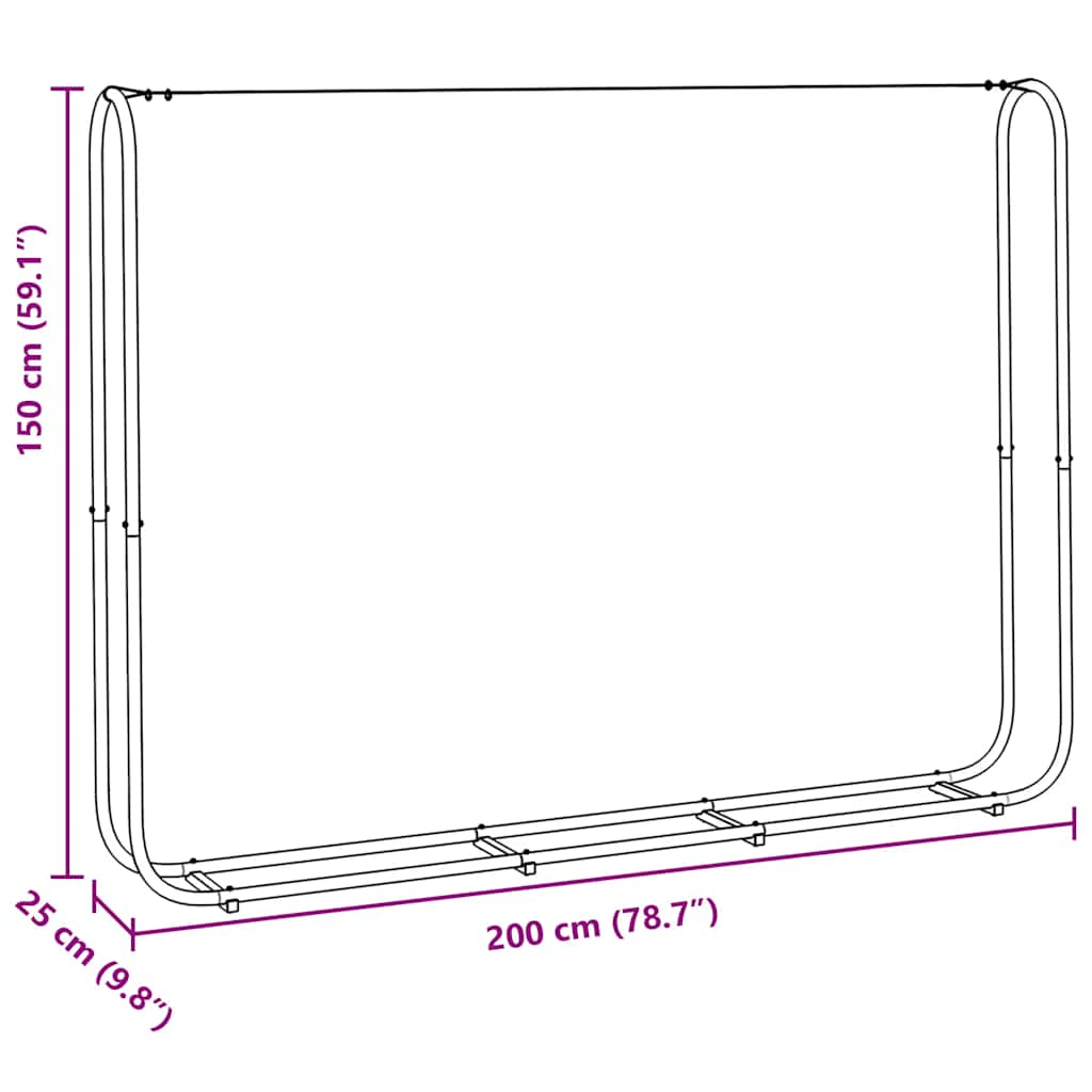 Suport pentru lemne de foc 200x25x150 cm Oțel galvanizat