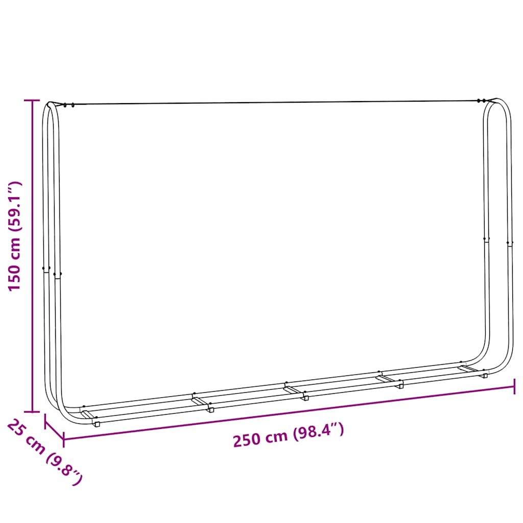 Suport pentru lemne de foc 250x25x150 cm Oțel galvanizat