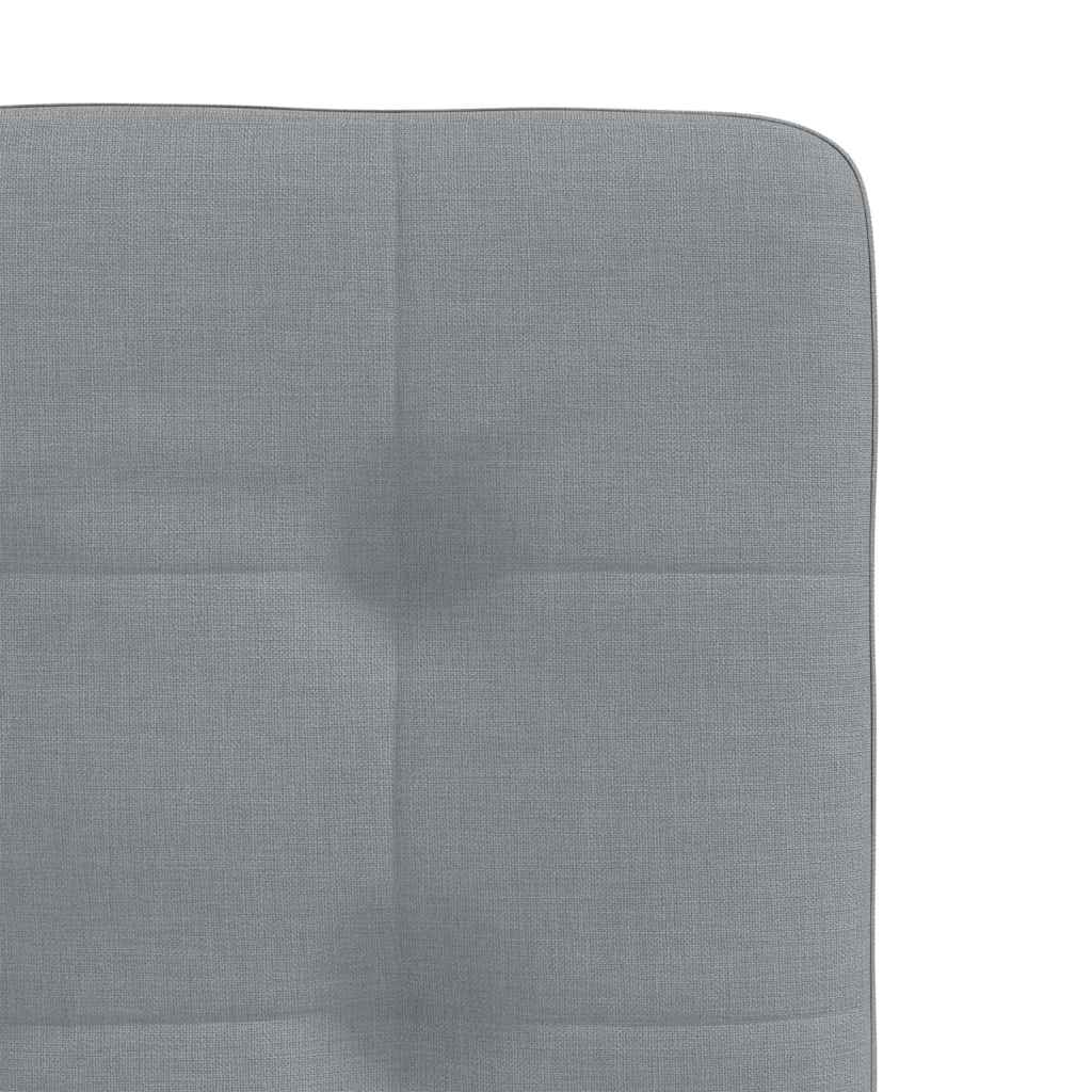 Scaune de bucătărie pivotante, 4 buc., gri deschis, textil