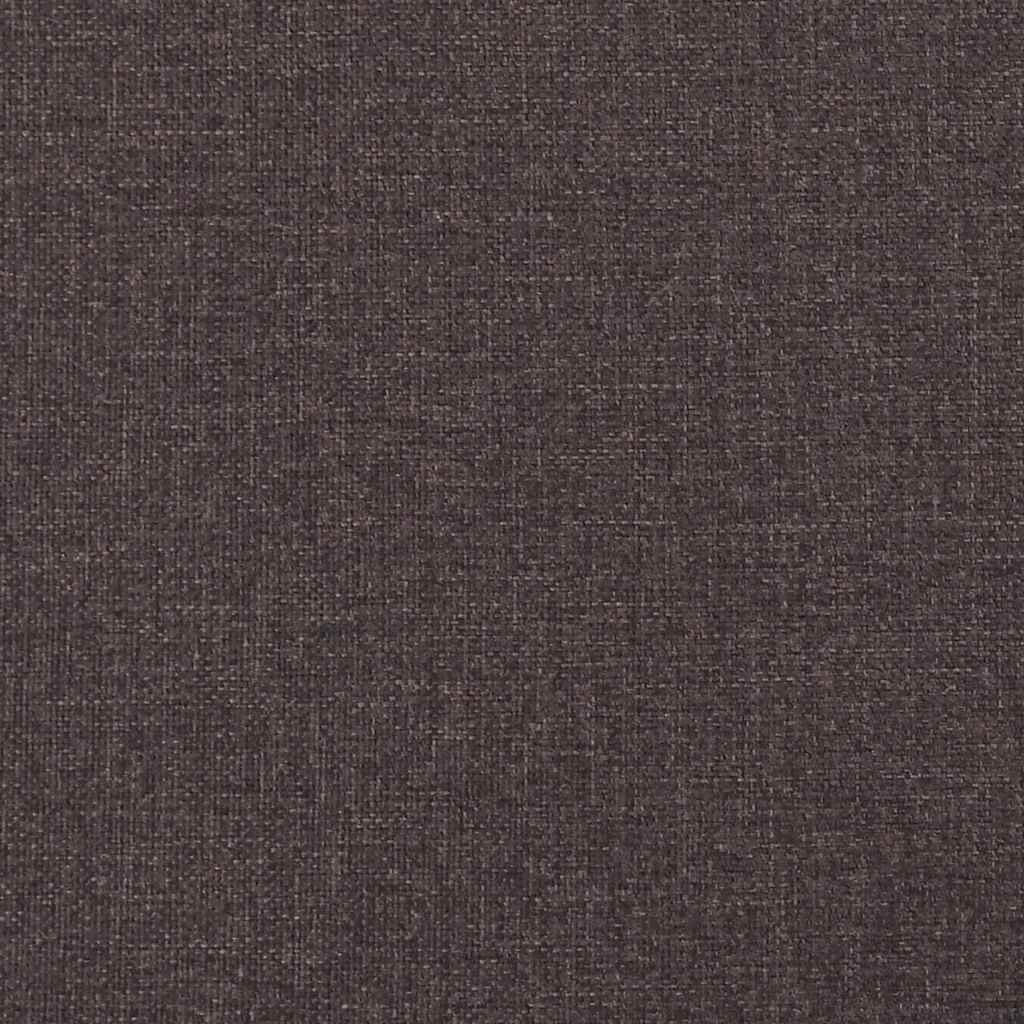 Scaune de bucătărie, 4 buc., maro închis, material textil