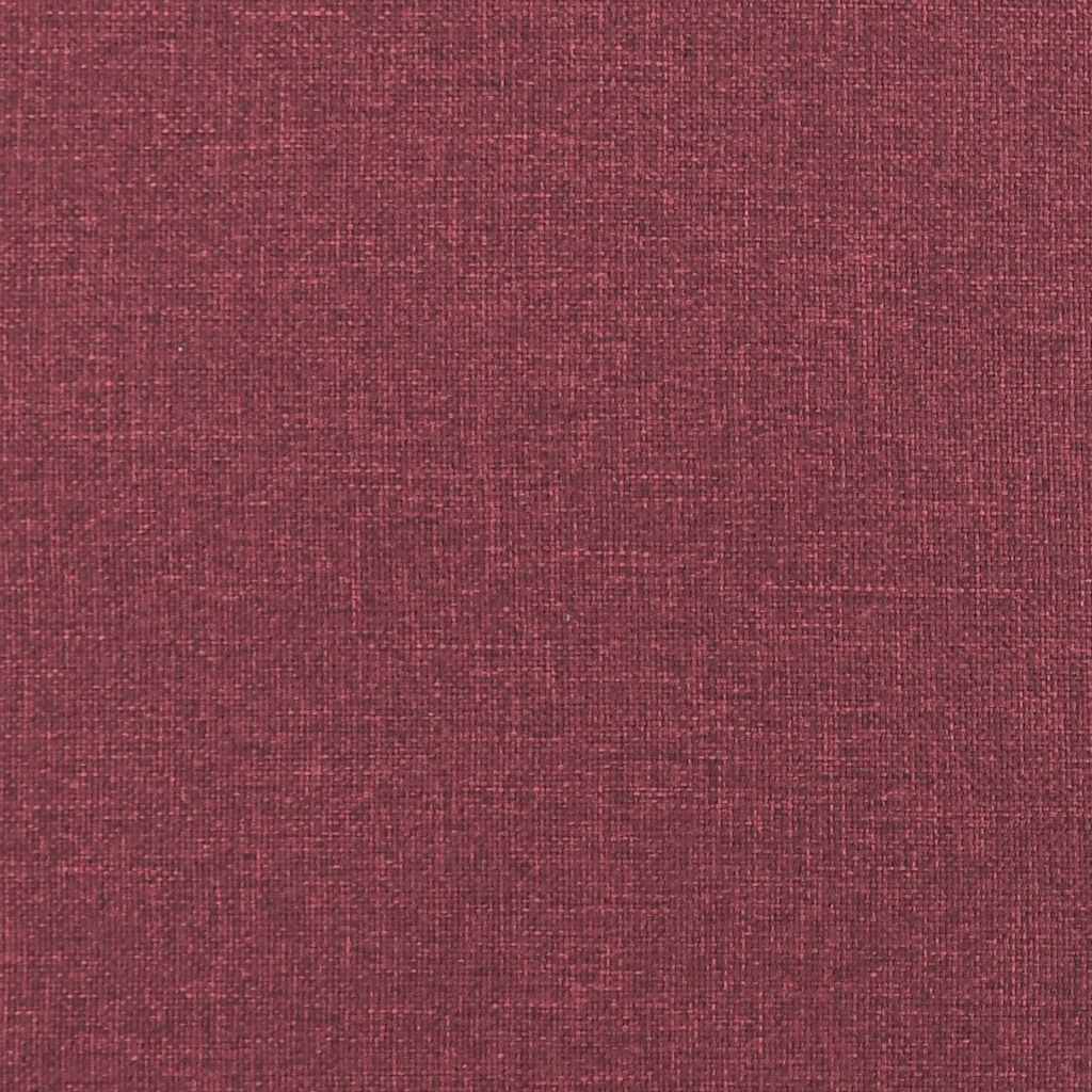 Scaune de bucătărie, 4 buc., roșu vin, material  textil