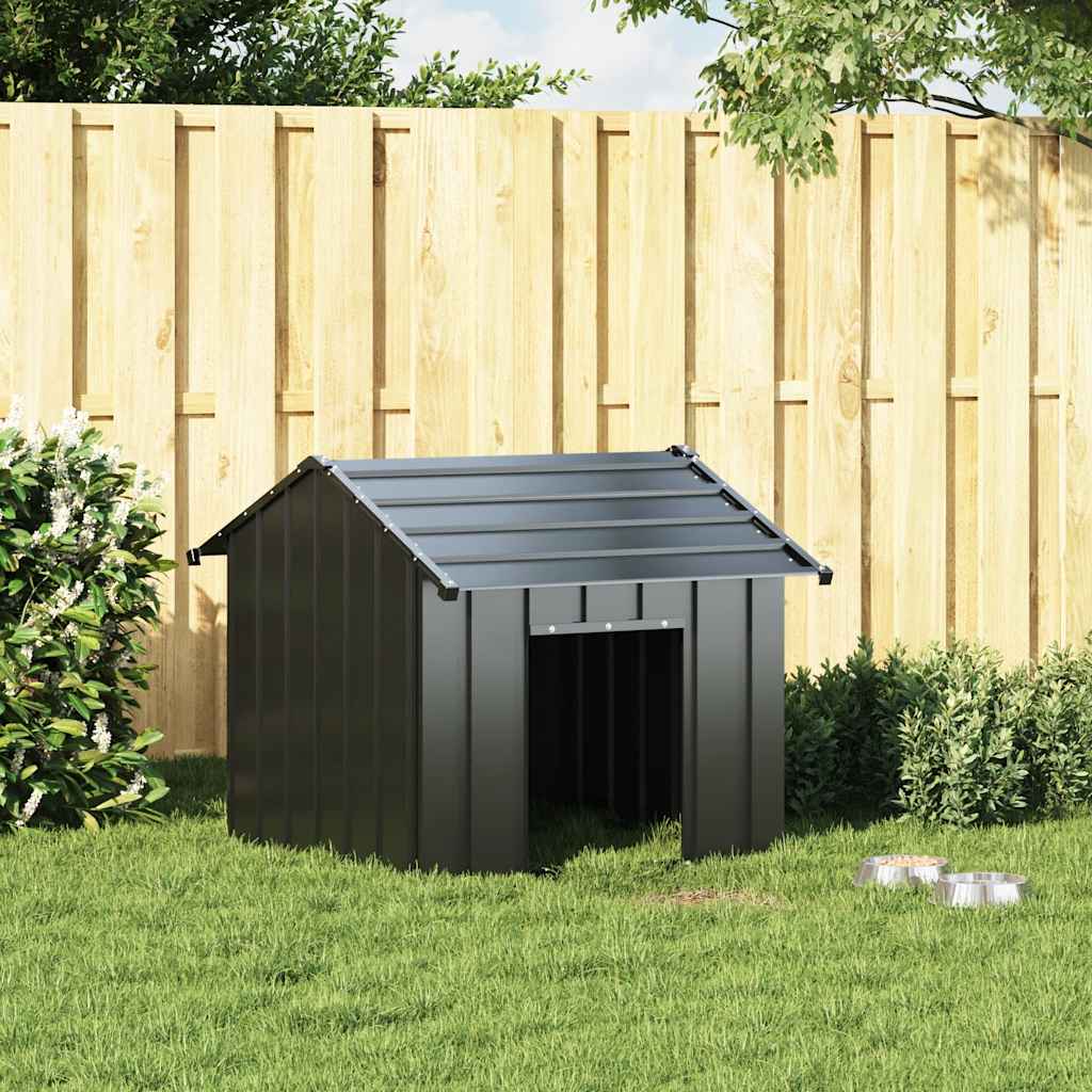 Casă pentru câini cu acoperiș 85x107x81 cm oțel galvanizat