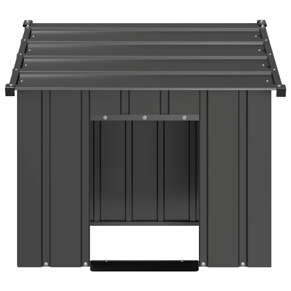 Casă pentru câini cu acoperiș 85x107x81 cm oțel galvanizat