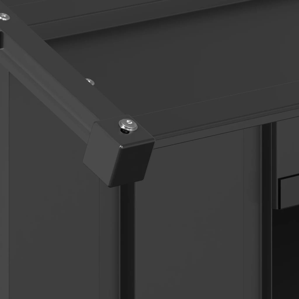 Casă pentru câini cu acoperiș 85x107x81 cm oțel galvanizat