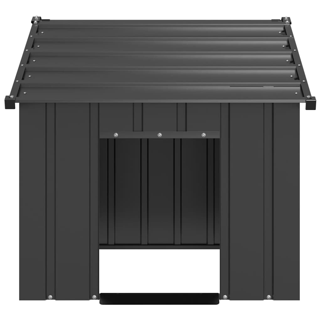 Casă pentru câini cu acoperiș 83x130x85 cm oțel galvanizat