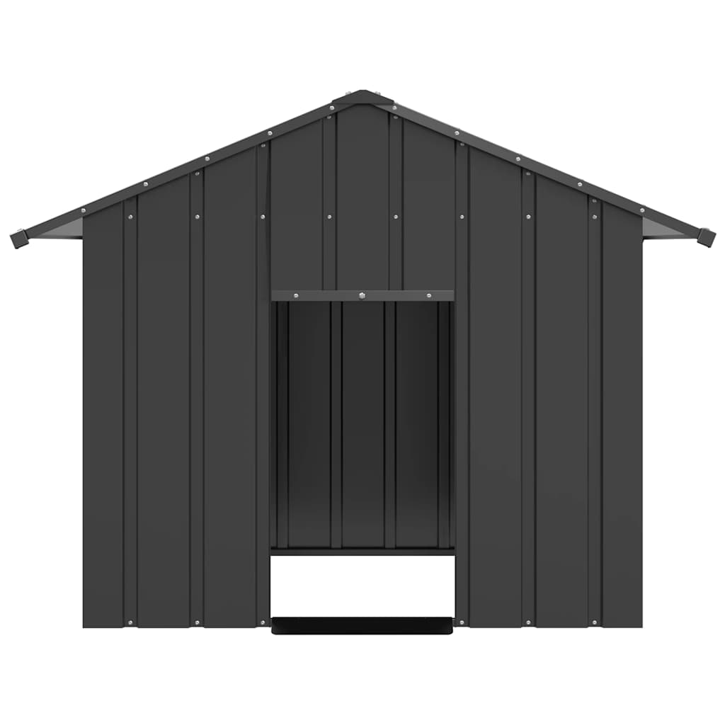 Casă pentru câini cu acoperiș 131x101x102 cm oțel galvanizat