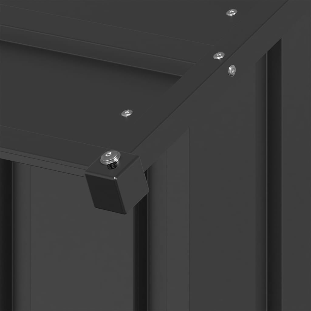 Casă pentru câini cu acoperiș 131x101x102 cm oțel galvanizat