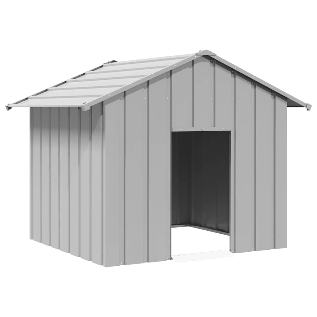 Casă pentru câini cu acoperiș 131x101x102 cm oțel galvanizat