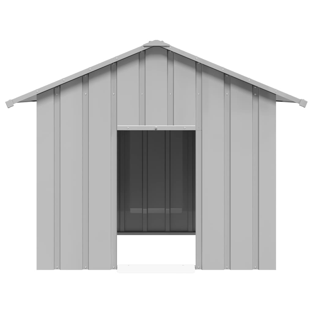 Casă pentru câini cu acoperiș 131x101x102 cm oțel galvanizat