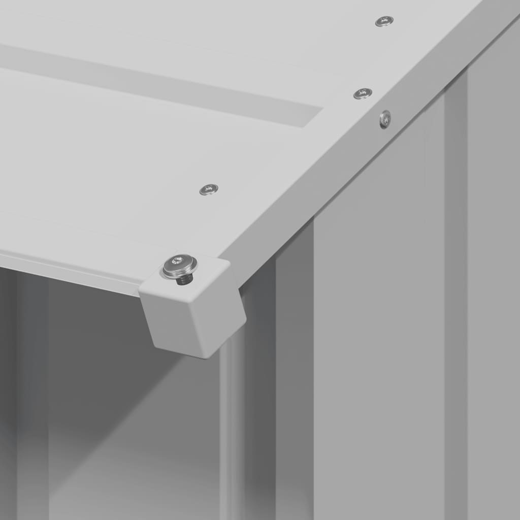 Casă pentru câini cu acoperiș 131x101x102 cm oțel galvanizat