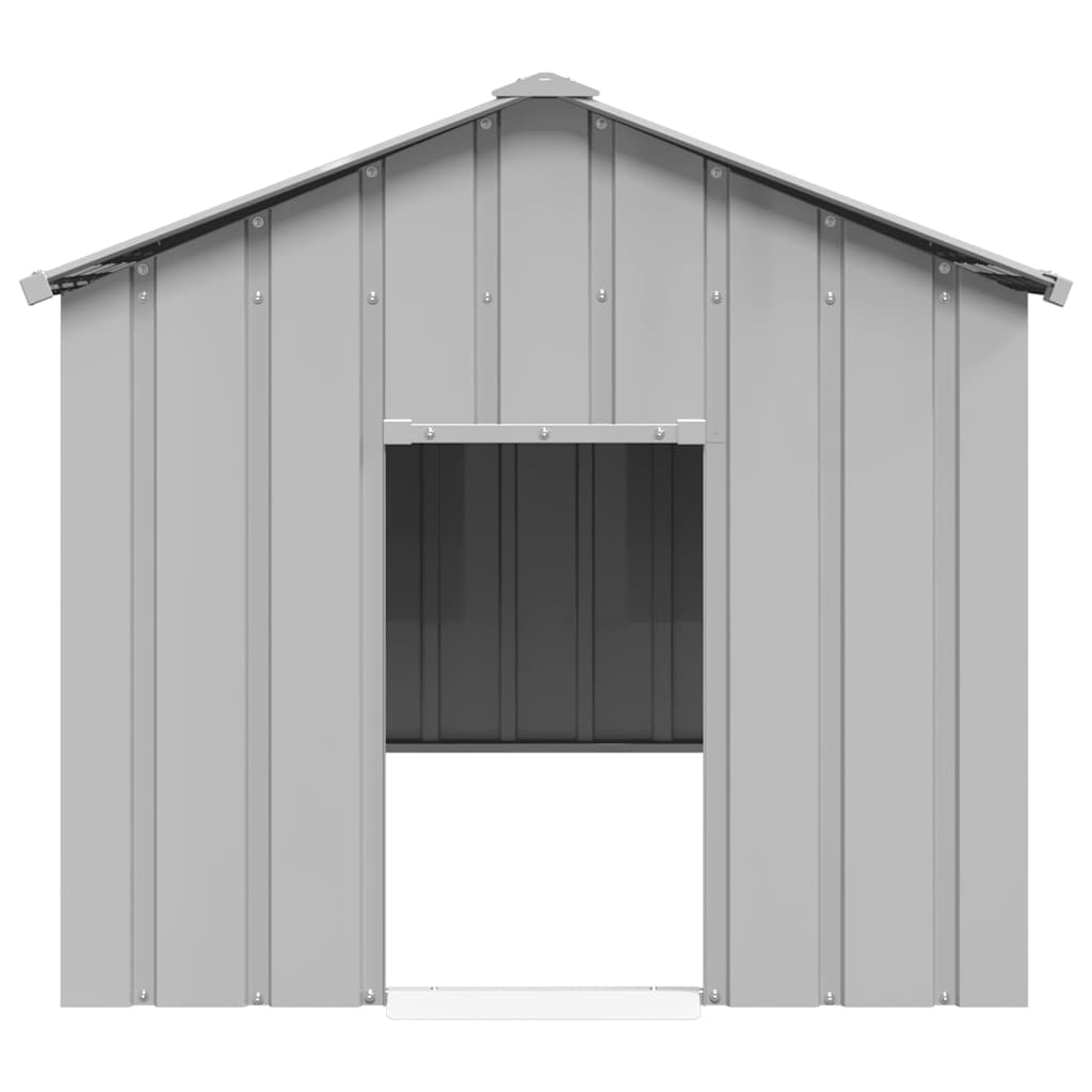 Casă pentru câini cu acoperiș 114x202x101 cm oțel galvanizat