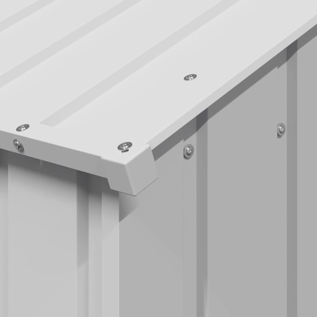 Casă pentru câini cu acoperiș 114x202x101 cm oțel galvanizat