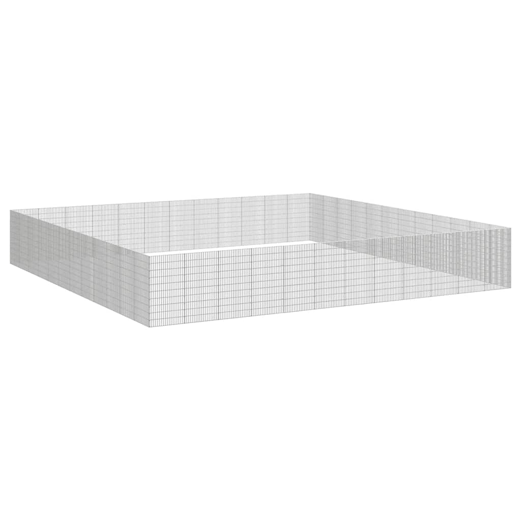 Adăpost pentru animale cu 48 panouri, 54x100cm, fier galvanizat