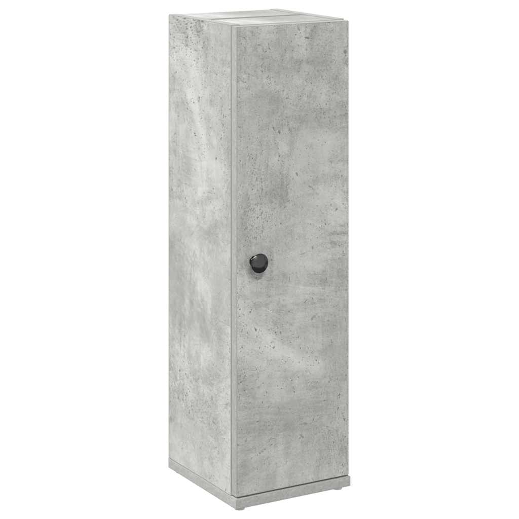 Dulap de baie cu suport role, gri beton, 20,5x22x72 cm