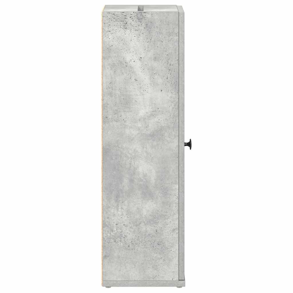 Dulap de baie cu suport role, gri beton, 20,5x22x72 cm