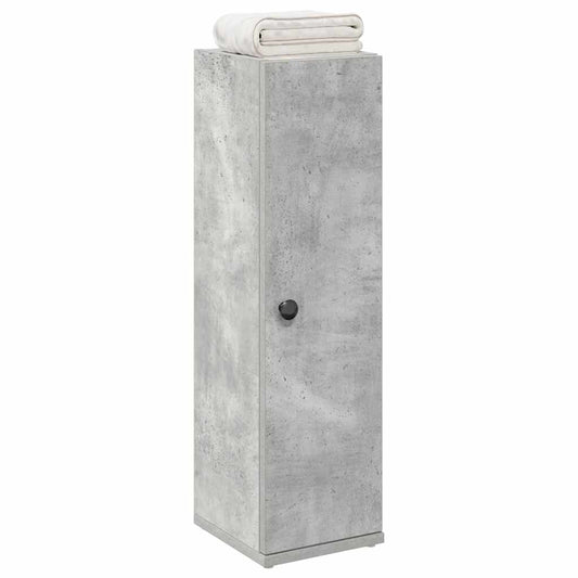 Dulap de baie cu suport role, gri beton, 20,5x22x72 cm