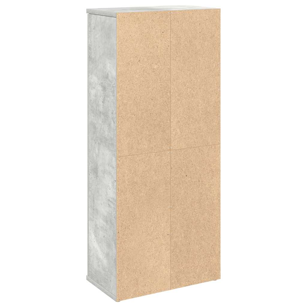 Dulap de baie cu suport role, gri beton, 39x22x90 cm