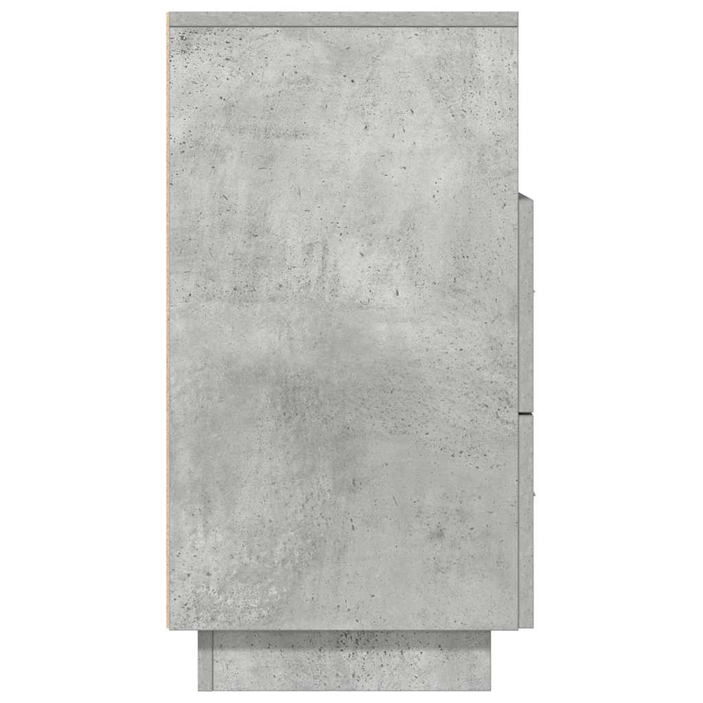 Noptiera cu 2 sertare gri beton 36x36x68 cm