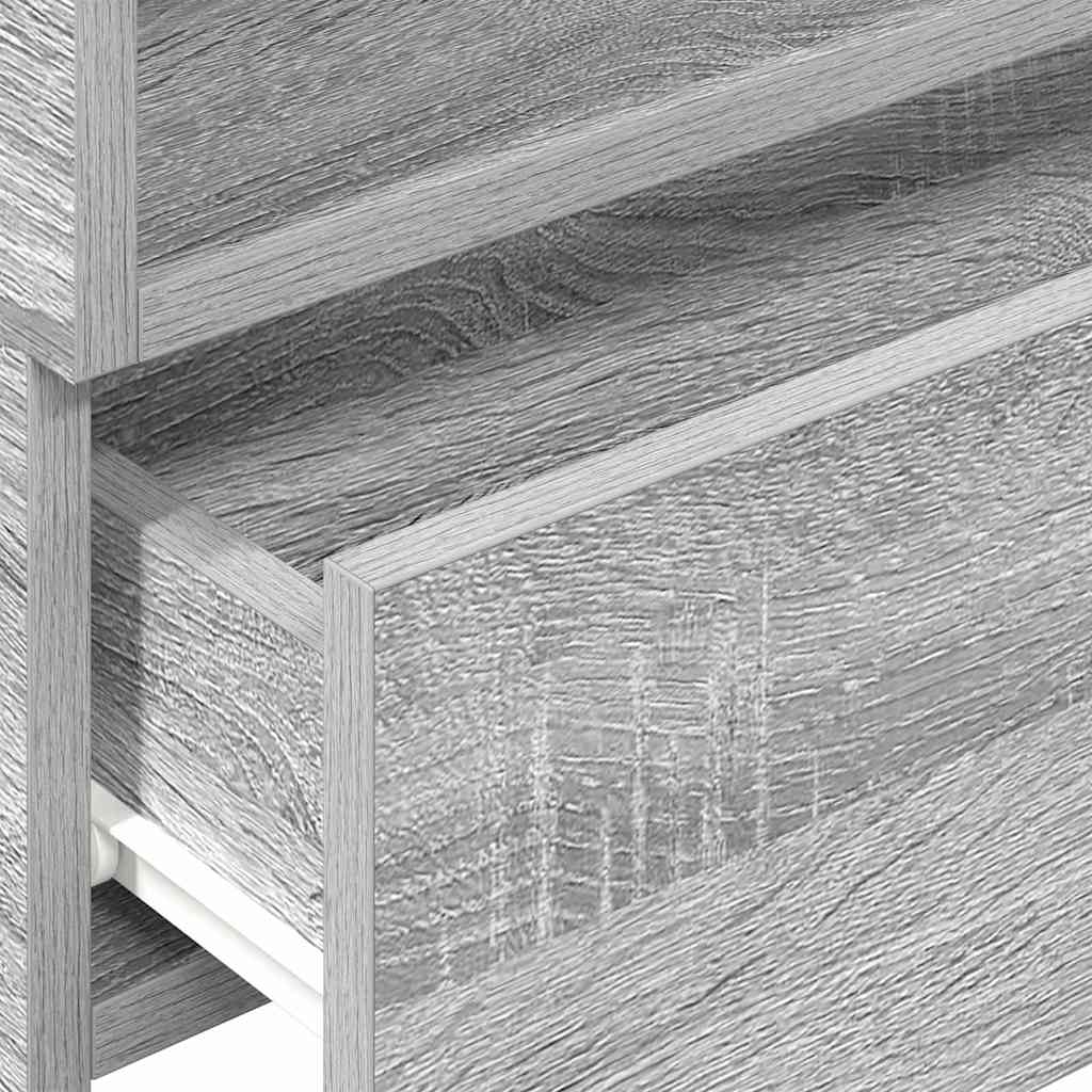 Noptiere de perete, 2 buc., sonoma gri, 45x26x28,5 cm