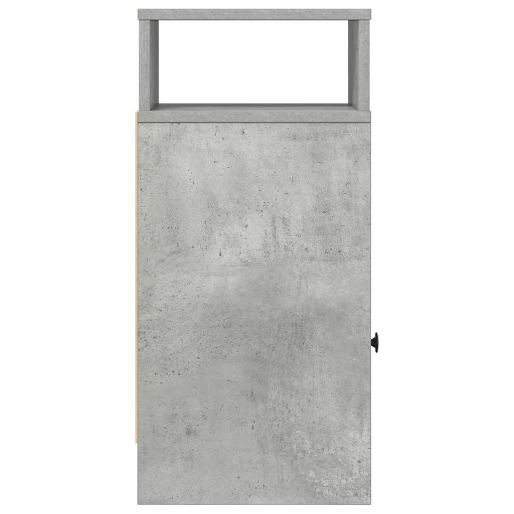 Noptiera cu sertar gri beton 25x31x66 cm