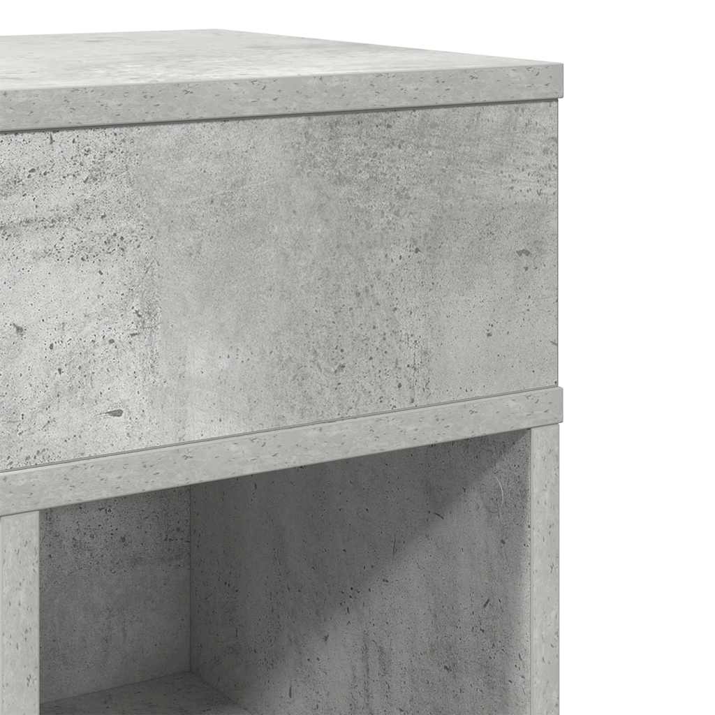 Noptiera cu sertar gri beton 25x31x66 cm