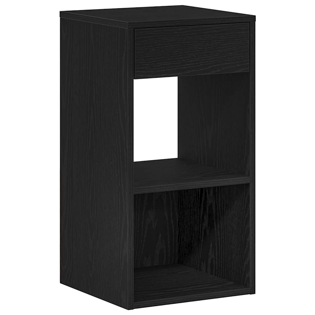 Noptiere cu sertar 2 buc stejar negru 35x34x66,5 cm