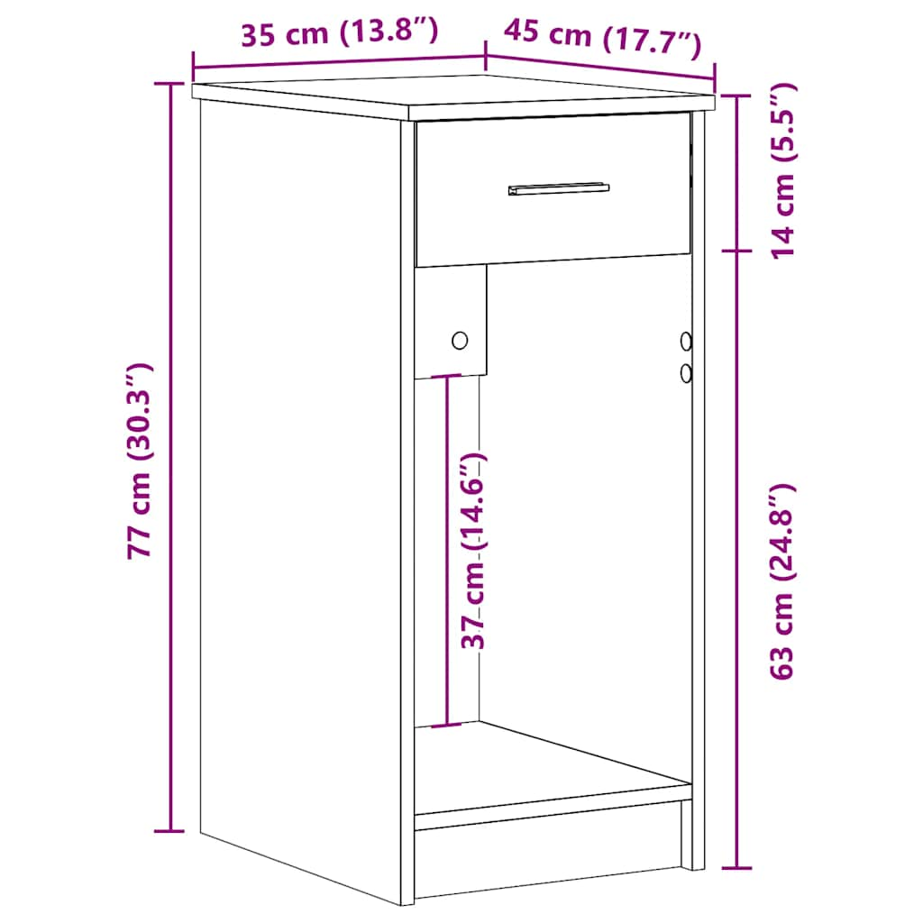 Suport turn pentru computer cu sertar negru 35x45x77 cm