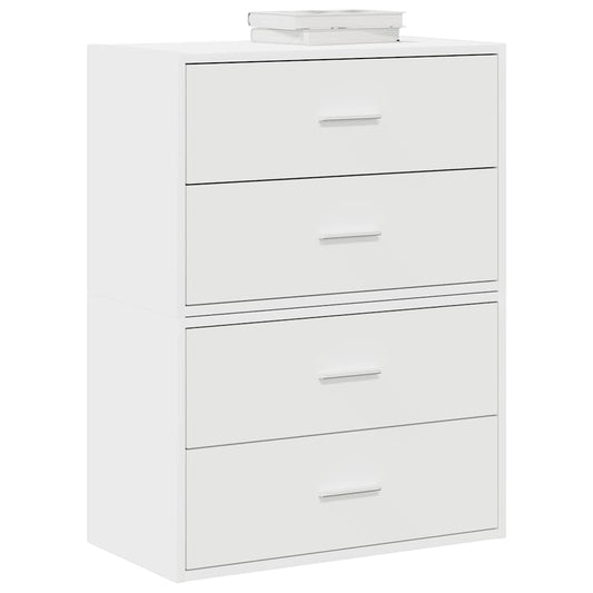 Dulapuri cu 2 sertare 2 buc Alb 60x31x40 cm Lemn prelucrat