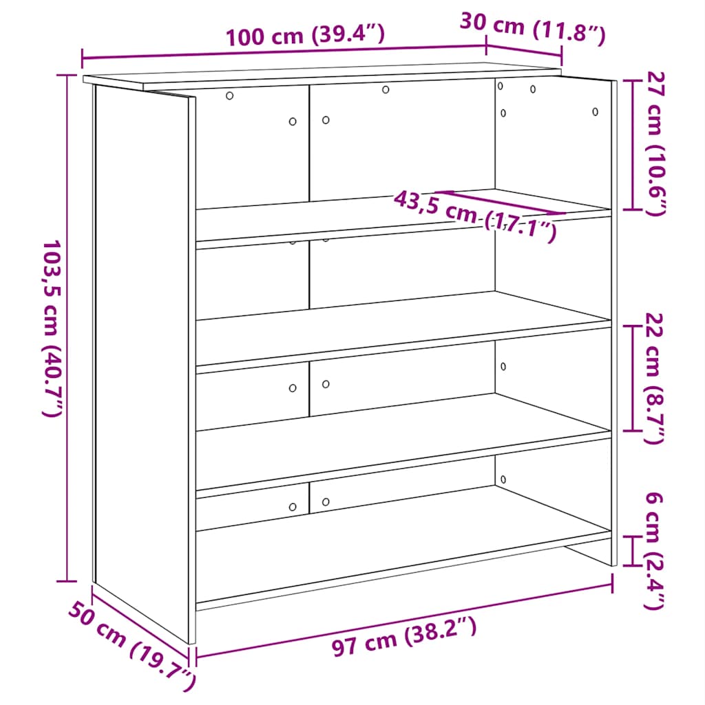 Birou de recepție Stejar Sonoma 100x50x103,5 cm Lemn prelucrat