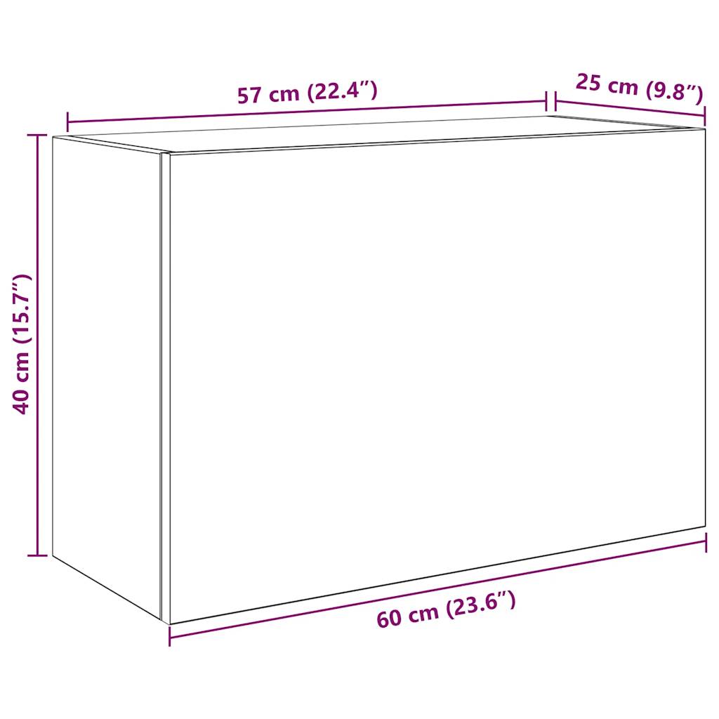 Dulap de perete de baie, negru, 60x25x40 cm, lemn prelucrat