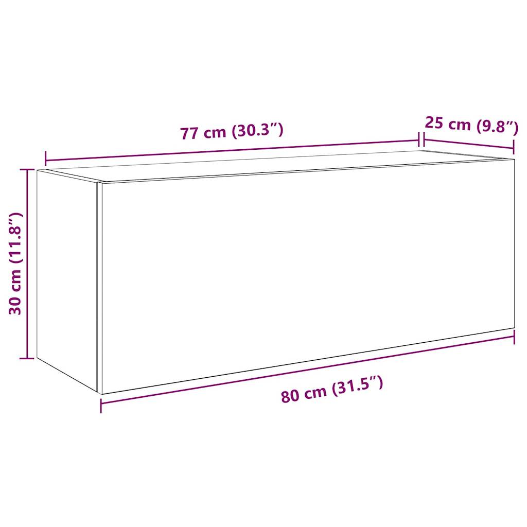 Dulap de perete de baie, alb, 80x25x30 cm, lemn prelucrat