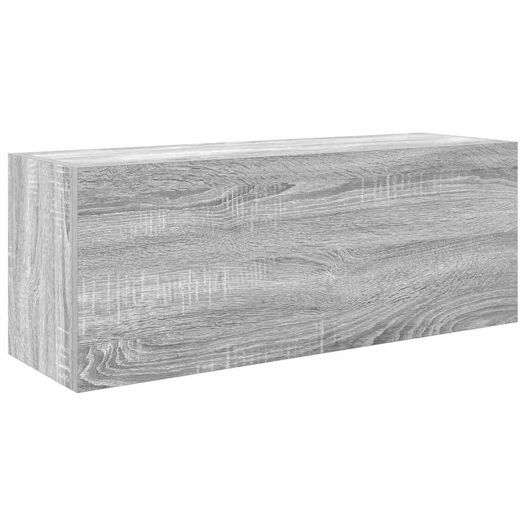 Dulap perete baie, gri sonoma, 80x25x30cm, lemn prelucrat