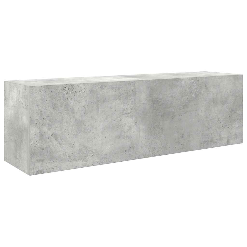 Dulap perete baie, gri beton, 100x25x30 cm, lemn prelucrat