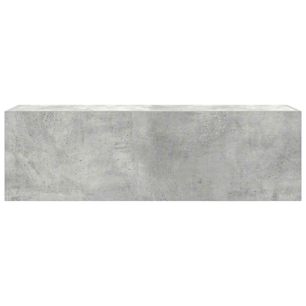 Dulap perete baie, gri beton, 100x25x30 cm, lemn prelucrat