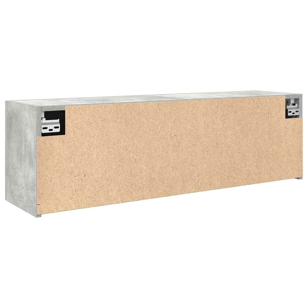 Dulap perete baie, gri beton, 100x25x30 cm, lemn prelucrat