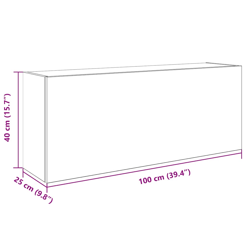 Dulap perete baie, stejar sonoma, 100x25x40 cm, lemn prelucrat