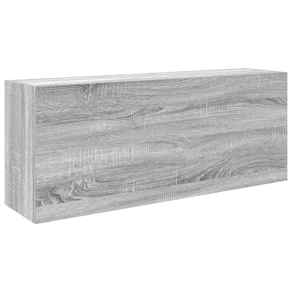 Dulap perete baie, gri sonoma, 100x25x40 cm, lemn prelucrat