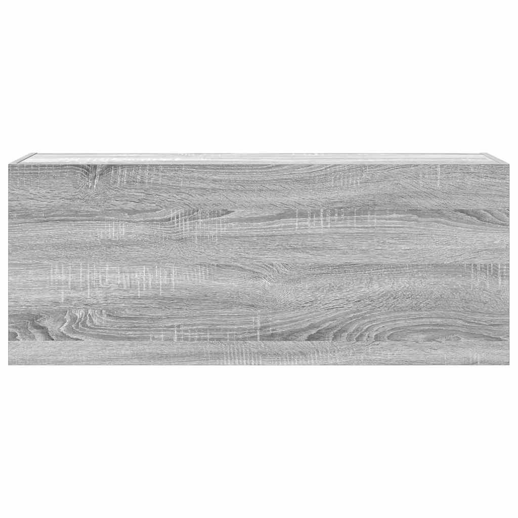 Dulap perete baie, gri sonoma, 100x25x40 cm, lemn prelucrat