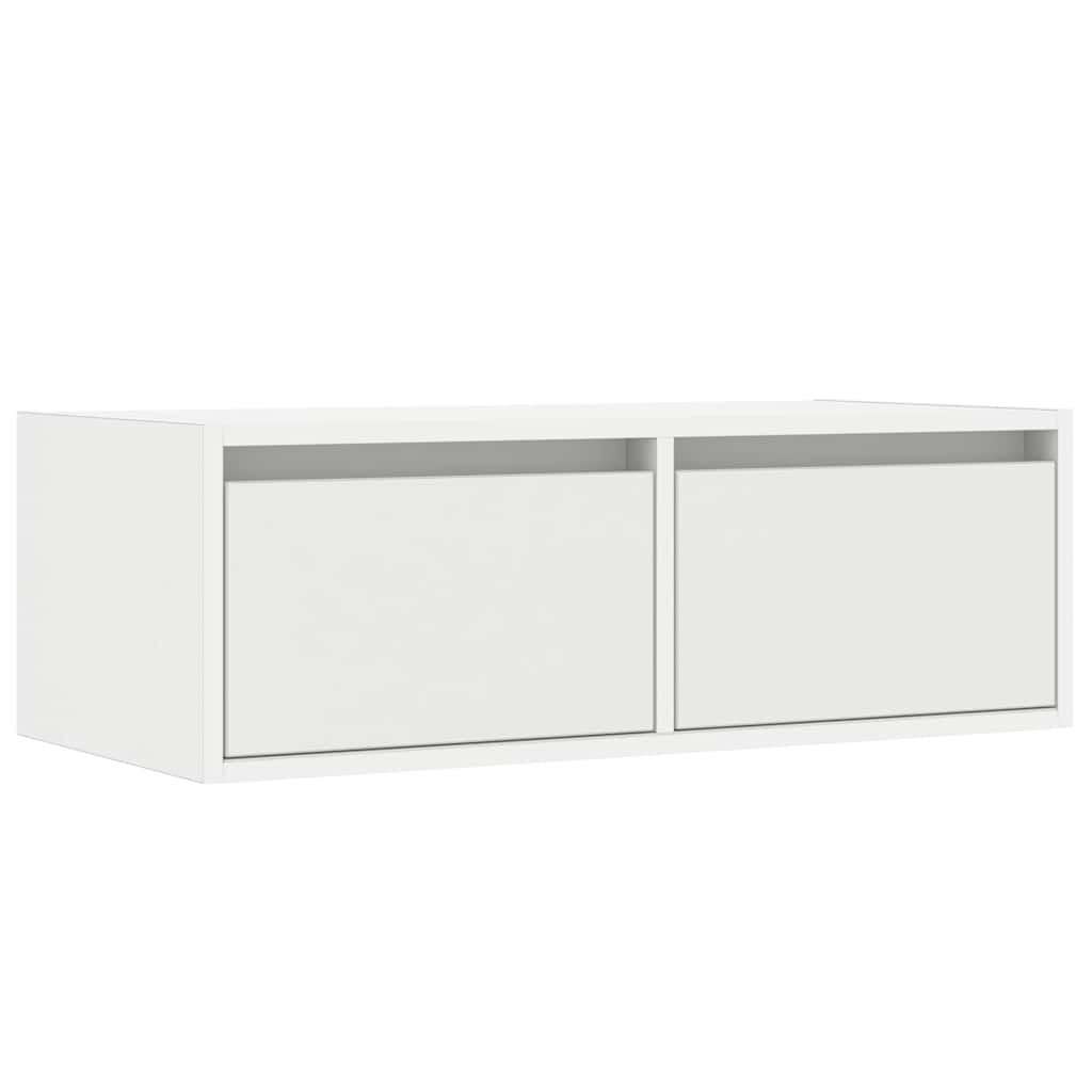 Dulap TV cu lumini LED alb 75x35,5x25 cm