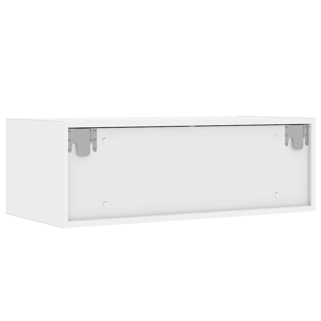 Dulap TV cu lumini LED alb 75x35,5x25 cm