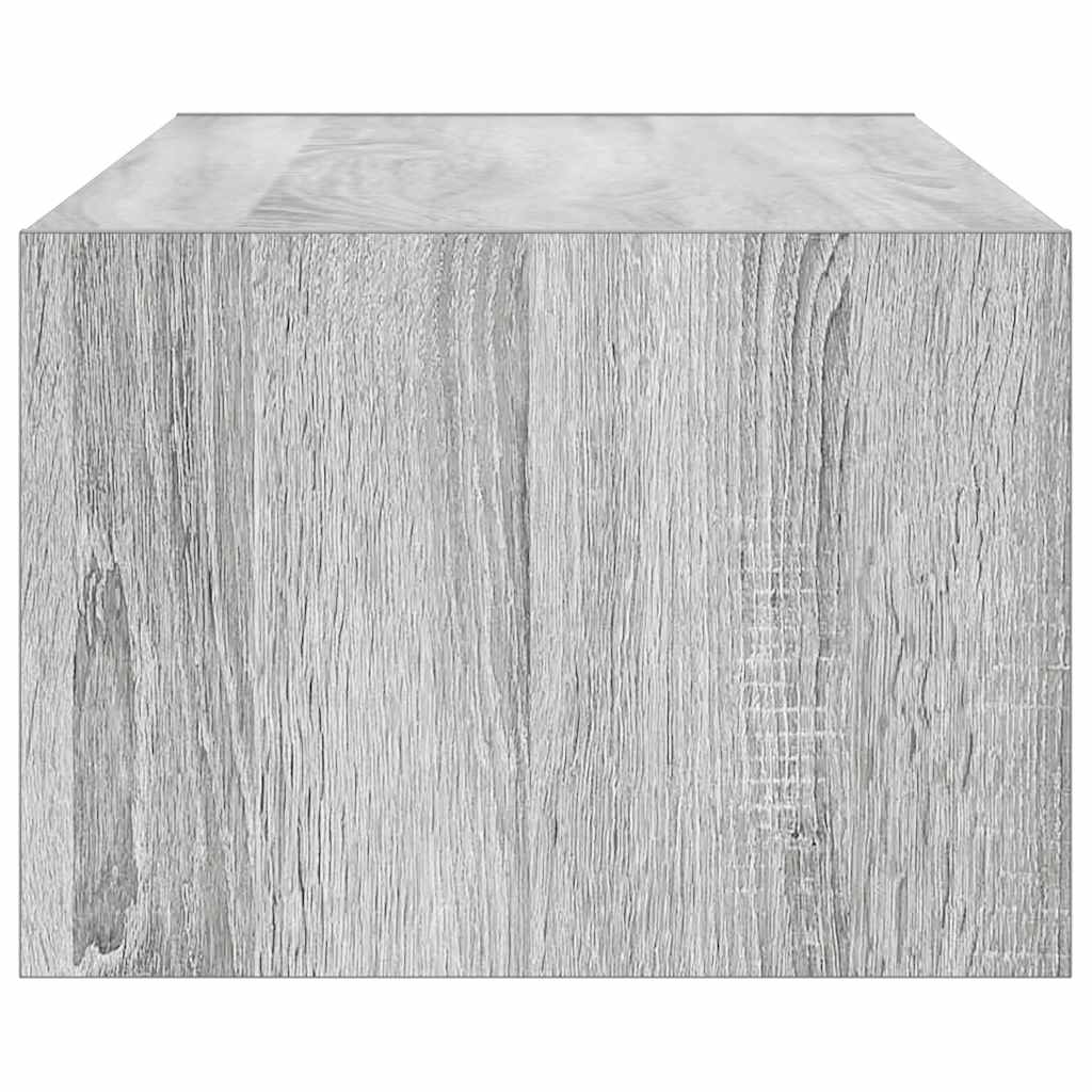 Comodă TV cu lumini LED, gri sonoma, 100X35,5x25 cm